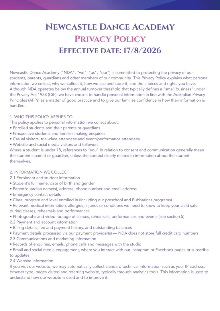 Privacy Policy -