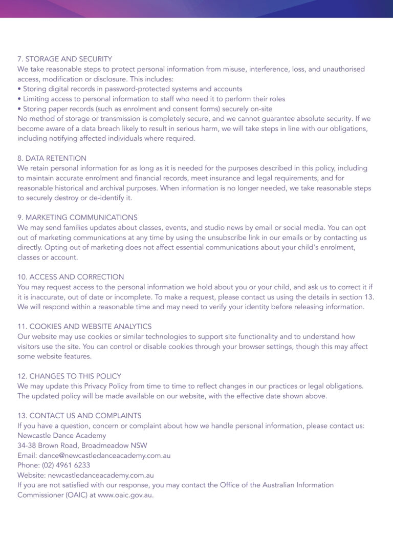 Privacy Policy -